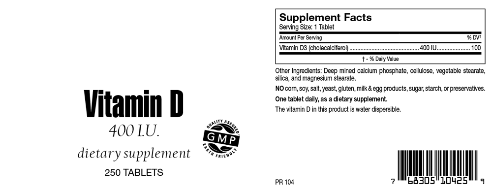Vitamin D 400 IU Tablets Water Dispersible SFB