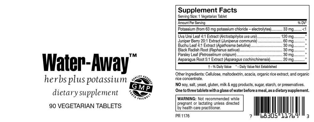 Water-Away Tablets Herbs plus Potassium SFB