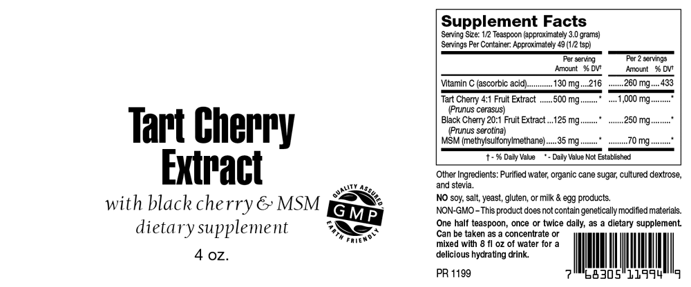 Tart Cherry Liquid Extract with Black Cherry & MSM