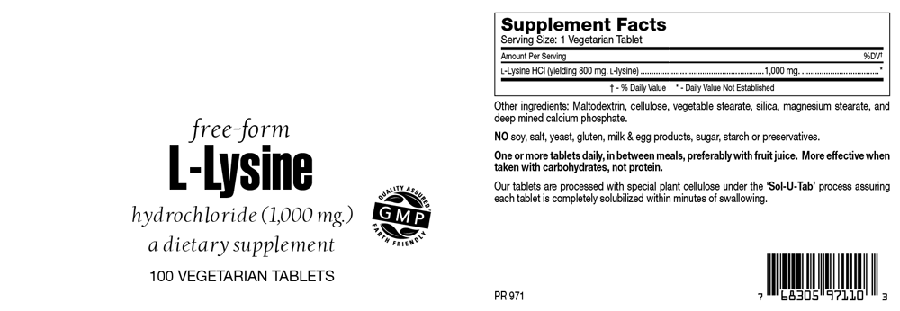 L-Lysine 1,000mg SFB